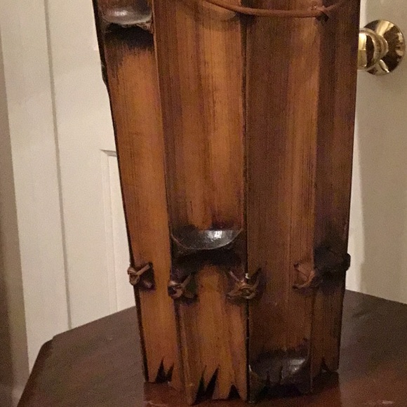 Vintage Handmade Bamboo umbrella cane basket stand